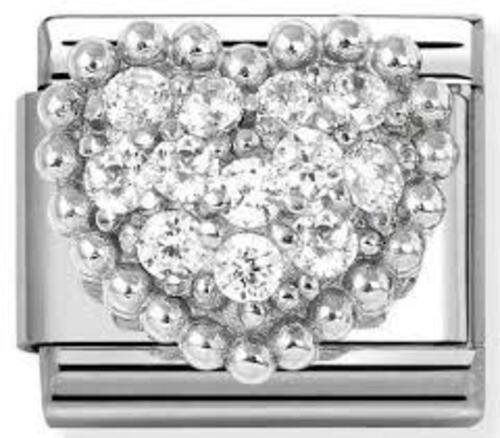 Charm Nomination in Acciaio Cubic Zirconia 330322 07 - 330322 07